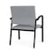 Lesro Newport Wide Guest Chair Metal Frame, Black, RS Fog Upholstery NP1201 - alternate 2
